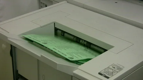 Copy machine paper out Stock Footage 453261