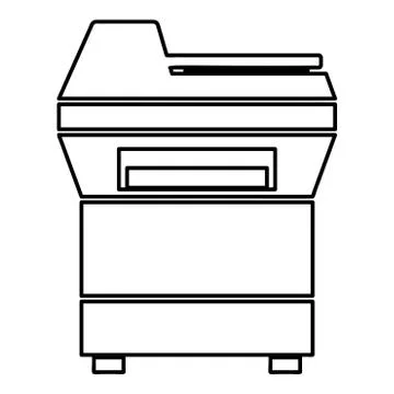 Copy machine Printer copier for office Photocopier Duplicate equipment icon o Stock Illustration