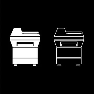 Copy machine Printer copier for office Photocopier Duplicate equipment icon o 스톡 일러스트