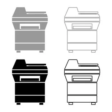 Copy machine Printer copier for office Photocopier Duplicate equipment icon o Stock Illustration