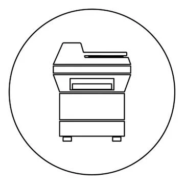 Copy machine Printer Copier for office Photocopier Duplicate equipment icon i 스톡 일러스트