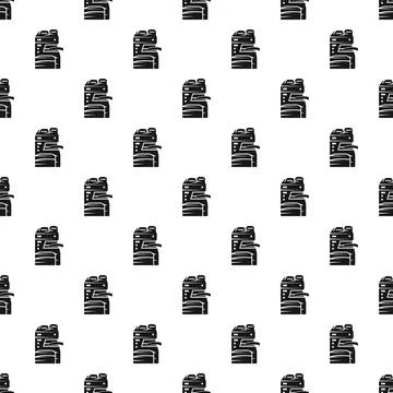 Copy machine printer scanner office equipment pattern background Stock Illustration