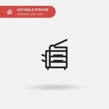 Copy Machine Simple vector icon. Illustration symbol design template for web  Ilustración de archivo