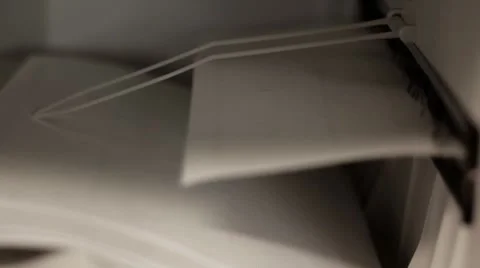 Copy Machine spits out paper Stock Footage 8360212