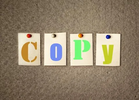 Copy note on pin board Stock Photos