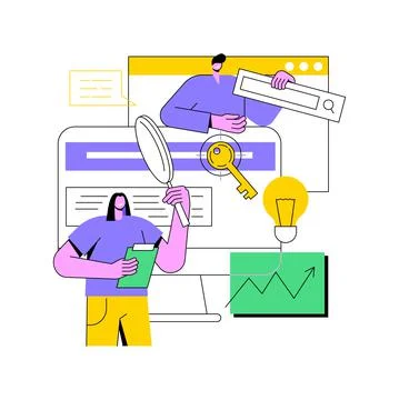 Copy optimization abstract concept vector illustration. Stock Illustration