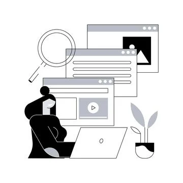 Copy optimization abstract concept vector illustration. Stock Illustration