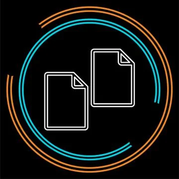 Copy or Duplicate document icon Stock Illustration