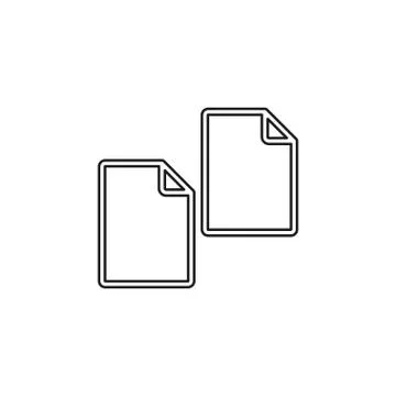 Copy or Duplicate document icon Illustrazione stock