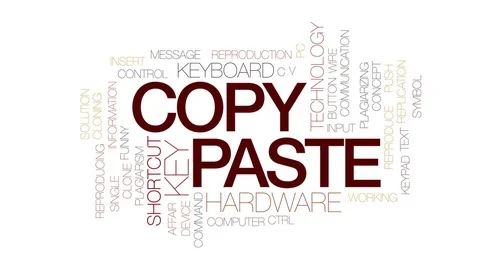 Copy paste animated word cloud, text design animation. Kinetic typography. Stock Footage 75667006