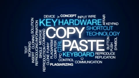 Copy paste animated word cloud, text des... | Stock Video | Pond5
