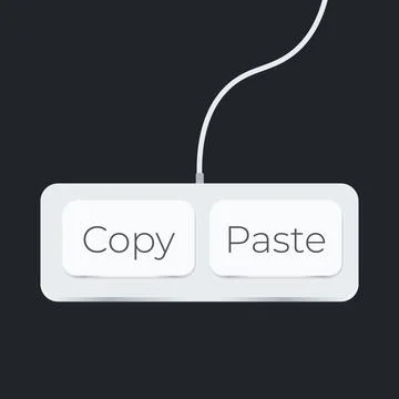 Copy Paste Computer Keys Keyboard Stock Illustration