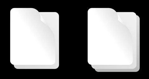 Copy paste file or text document 3d icon Stock Illustration
