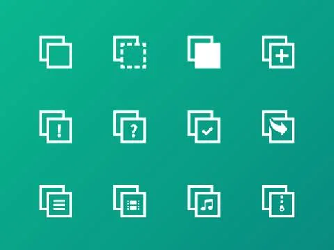 Copy Paste icons for Apps, Web Pages. Stock Illustration