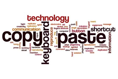 Copy paste word cloud concept Stock Illustration