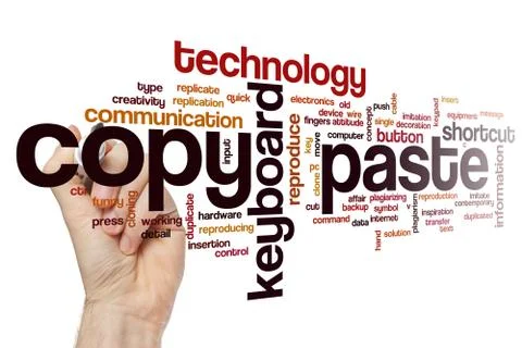 Copy paste word cloud concept 스톡 일러스트