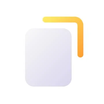 Copy pixel perfect flat gradient color ui icon Illustrazione stock