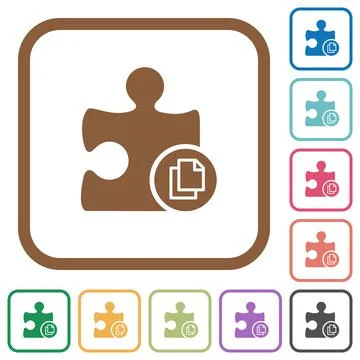 Copy plugin simple icons Illustrazione stock