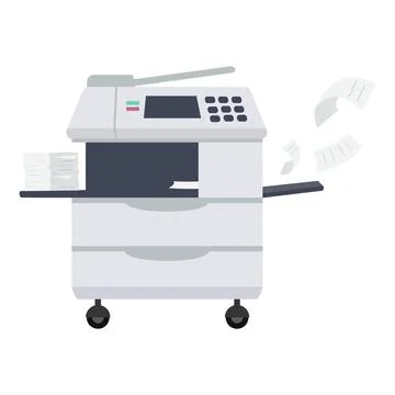 Copy print Office multifunction machine Stockillustratie
