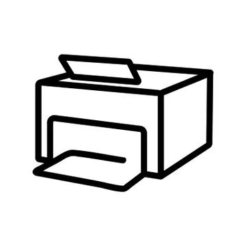 Copy printer office gadget icon vector outline illustration Stockillustratie