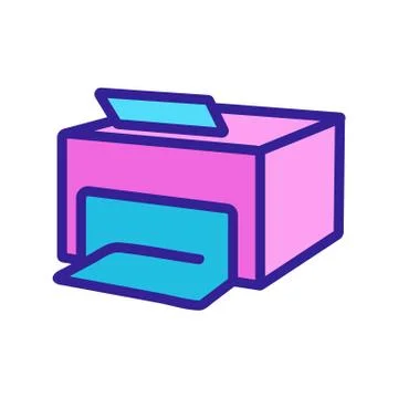 Copy printer office gadget icon vector outline illustration Illustrazione stock