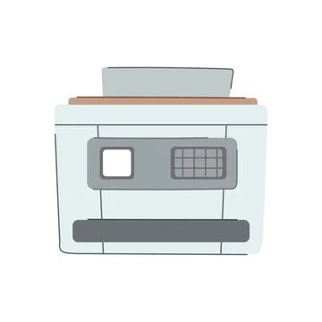 Copy printer paper cartoon vector illustration Stockillustratie