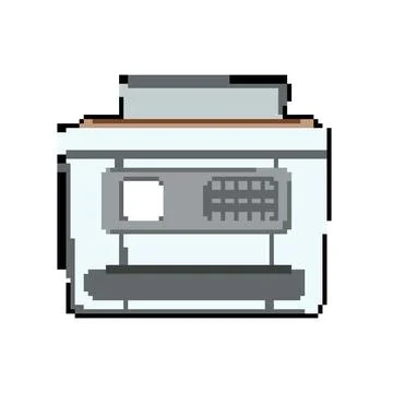 Copy printer paper pixel art vector illustration Stock Illustration