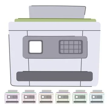Copy printer paper vector cartoon graphic Stock Illustration