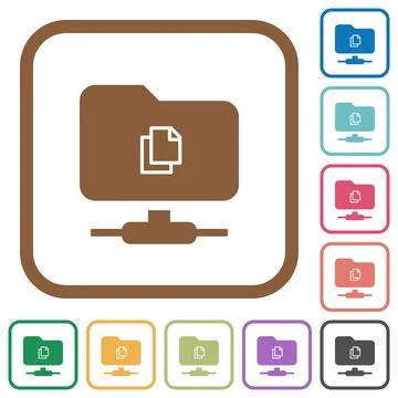 Copy remote file on FTP simple icons Stockillustratie