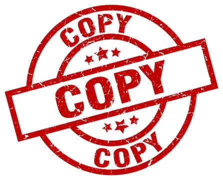 Copy round red grunge stamp Stock Illustration