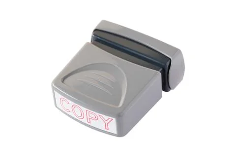 Copy rubber stamp isolate on white background Stock Photos