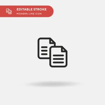 Copy Simple vector icon. Illustration symbol design template for web mobile U 스톡 일러스트