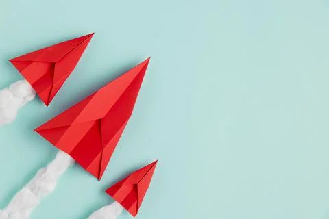 Copy space airplane paper. High quality photo Stock Photos