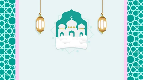 Copy space and Islamic background. Stock Footage 330332291