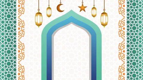 Copy space and Islamic background. Stock Footage 330332890