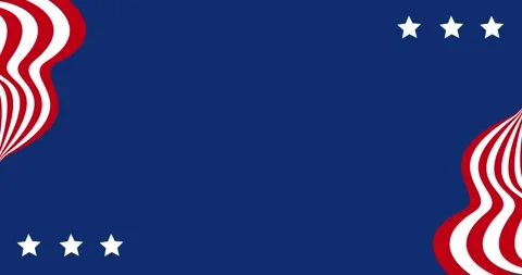 Copy space animation and decoration symbolizing the United States flag. Video stock 337891392