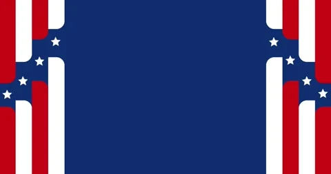 Copy space animation and decoration symbolizing the United States flag. Video stock 337891397