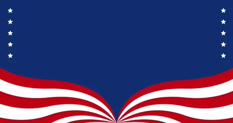 Copy space animation and decoration symbolizing the United States flag. Video stock 337891402