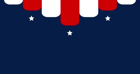 Copy space background animation with american flag element decoration Vídeo Stock 336455506