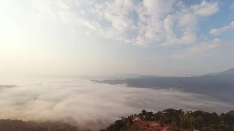 Copy space background Beautiful sunrise time lapse over lush orange autumn .. Vidéo 280576308