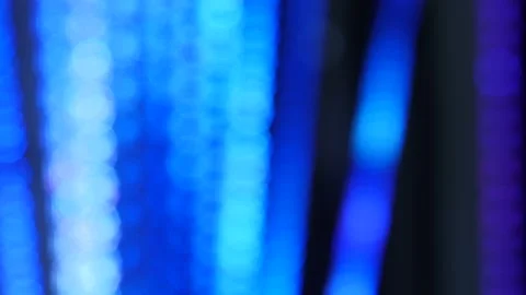 Copy Space with Bokeh. Blurry Pulsating Rays Stage Lights in Nightclub or Stock Footage 142851678