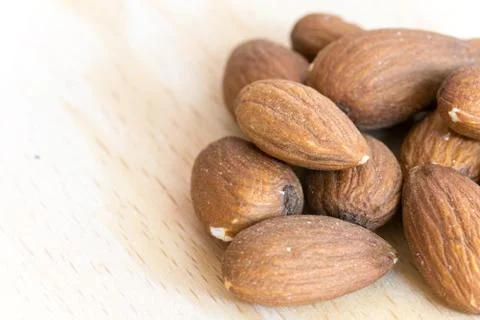 Copy space bunch of almonds Stock Photos
