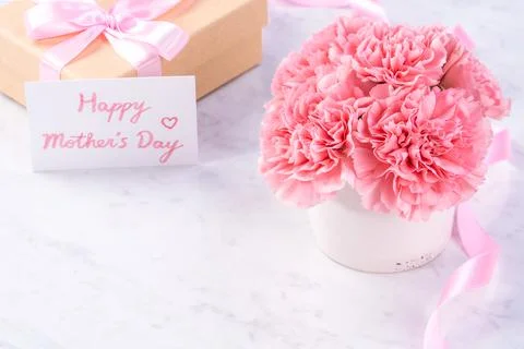 Copy space, close up, mock up, clipping path. Mothers day wording concept des Stock Photos