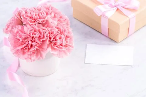 Copy space, close up, mock up, clipping path. Mothers day wording concept des Stock Photos