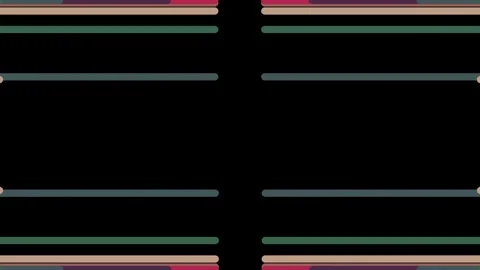 Copy space effect of vinage colored bars in 1980s look but modern stylized Stock Footage 321608321