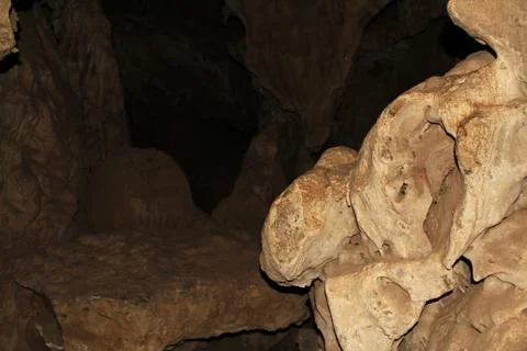 Copy Space Inside the Cave of Colossal Cave Mountain Park Stock Photos