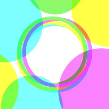 Copy space or frame with multicolor bright color round circle form Stock Illustration