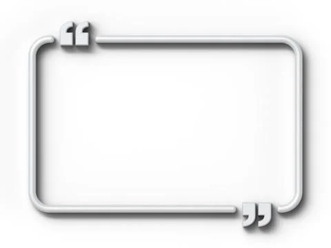 Copy space quotes frame 3D Stock Illustration