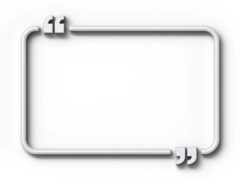 Copy space quotes frame 3D Copy space quotes frame 3D rendering illustrati... Stock Photos