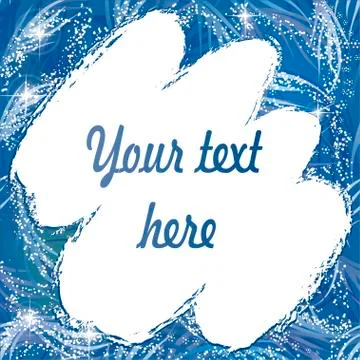 Copy space in shape of cleaned frozen window Stock Illustration